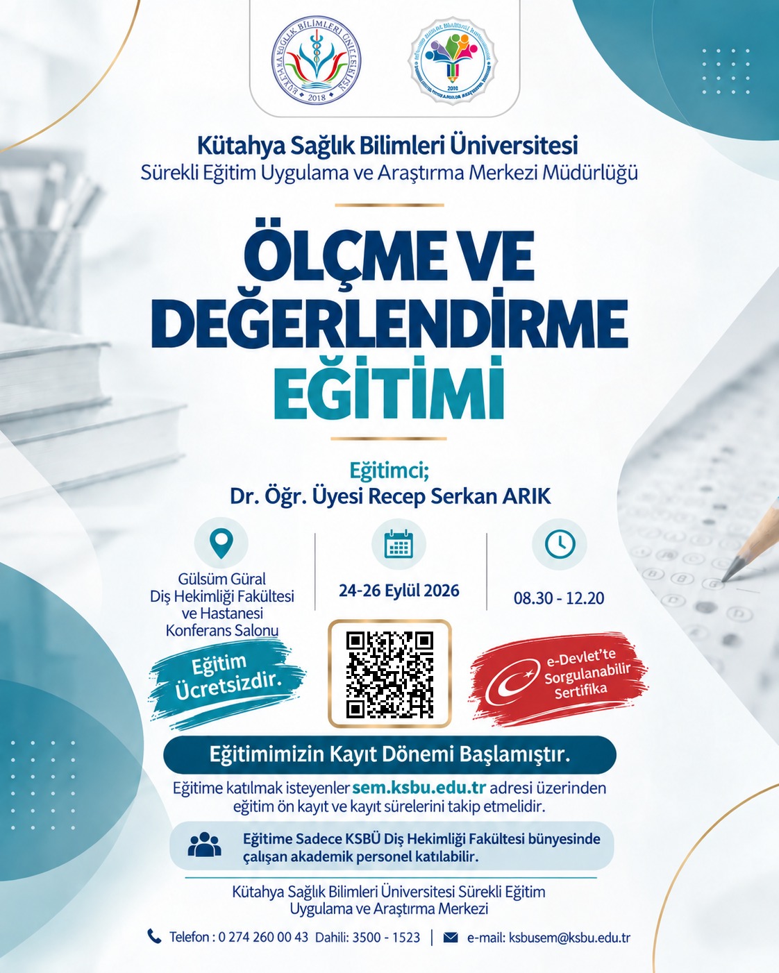 ÖLÇME VE DEĞERLENDİRME EĞİTİMİ